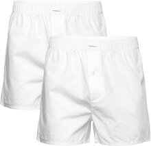 2-Pack Boxer Shorts Underwear Boxer Shorts Hvit Bread & Boxers*Betinget Tilbud