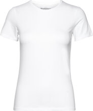 Crew Neck Slim Tops T-shirts & Tops Short-sleeved White Bread & Boxers