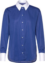 Vega Tops Shirts Long-sleeved Blue Britt Sisseck