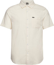 Charter Oxford S/S Wvn Tops Shirts Short-sleeved Cream Brixton
