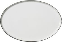 Fad Oval 'Esrum' L Home Tableware Plates Dinner Plates Cream Broste Copenhagen