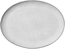 Plate Oval Nordic Sand Home Tableware Plates Dinner Plates Beige Broste Copenhagen*Betinget Tilbud