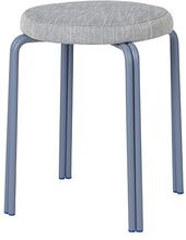 Taburet 'Oda' Jern, Tekstil Home Furniture Chairs & Stools Stools & Benches Blue Broste Copenhagen