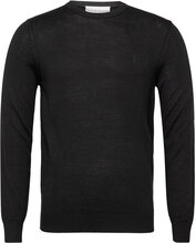 Bs Jupiter Regular Fit Knitwear Strikkegenser M. Rund Krage Svart Bruun & Stengade*Betinget Tilbud