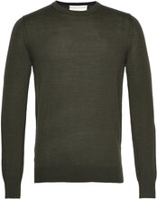 Bs Jupiter Regular Fit Knitwear Strikkegenser M. Rund Krage Kakigrønn Bruun & Stengade*Betinget Tilbud