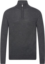 Bs Pelle Regular Fit Knitwear Knitwear Half Zip Pullover Grå Bruun & Stengade*Betinget Tilbud