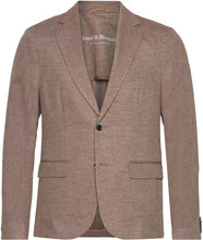Bs Pollino Classic Fit Blazer Suits & Blazers Blazers Single Breasted Blazers Brown Bruun & Stengade