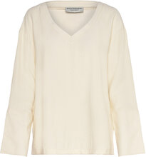 Bs Helene Top Tops T-shirts & Tops Long-sleeved Cream Bruun & Stengade