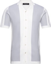 Riverbbchic Shirt Tops Knitwear Short Sleeve Knitted Polos Blue Bruuns Bazaar