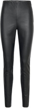 Veganibbchrista Leggins Bottoms Trousers Leather Leggings-Bukser Black Bruuns Bazaar