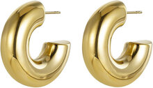 Lola Chunky Hoop Earring Accessories Jewellery Earrings Hoops Gull Bud To Rose*Betinget Tilbud