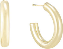 Lola Large Hoop Earring Accessories Jewellery Earrings Hoops Gull Bud To Rose*Betinget Tilbud