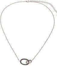 Harper Necklace Black/Silver Accessories Jewellery Necklaces Dainty Necklaces Sølv Bud To Rose*Betinget Tilbud