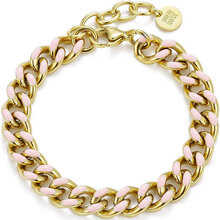 Riviera Reversible Small Bracelet Lt.pink/Gold Accessories Jewellery Bracelets Chain Bracelets Gold Bud To Rose