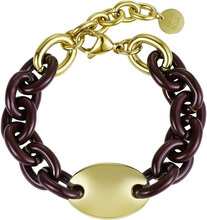 Alex Enamel Bracelet Accessories Jewellery Bracelets Chain Bracelets Brown Bud To Rose