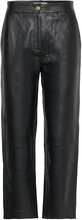 Andie Leather Trousers Bottoms Trousers Leather Leggings-Bukser Black BUSNEL
