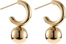 Liz Hoop Accessories Jewellery Earrings Hoops Gull By Jolima*Betinget Tilbud