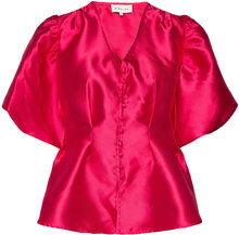 Aida Blouse Tops Blouses Short-sleeved Pink Malina
