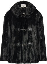 Danyelle Buckled Faux Fur Jacket Designers Faux Fur Black Malina