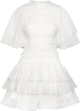 Minnie Short Sleeve Lace Mini Dress Designers Short Dress White Malina
