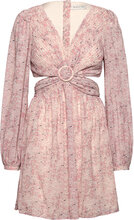 Fiora Cut-Out Chiffon Mini Dress Designers Short Dress Pink Malina