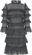 Carmine Frill Lace Mini Dress Designers Short Dress Grey Malina