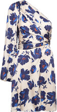 Aubrey Shoulder Satin Mini Dress Dresses Party Dresses Blå By Malina*Betinget Tilbud