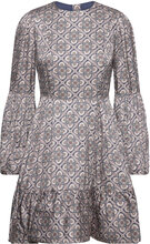 Jasmine Ruffled Mini Dress Kort Kjole Blue Malina
