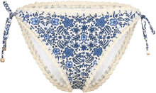 Ally Crochet Trimmed Bikini Bottoms Designers Bikinis Bikini Bottoms Side-tie Bikinis Blue Malina