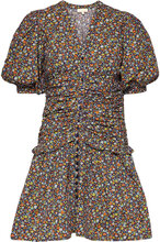 Poplin Rouching Dress Kort Kjole Multi/patterned By Ti Mo