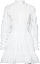 Cotton Slub Mini Dress Dresses Shirt Dresses Hvit By Ti Mo*Betinget Tilbud