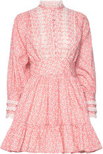 Cotton Slub Mini Dress Dresses Shirt Dresses Rosa By Ti Mo*Betinget Tilbud