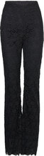 Crochet Pants Bottoms Trousers Flared Black By Ti Mo