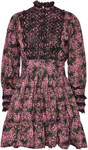 Décorated Poplin Mini Dress Kort Klänning Pink By Ti Mo