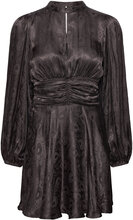 Jacquard Mini Dress Designers Short Dress Black By Ti Mo
