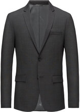 Stretch Wool Slim Suit Blazer Suits & Blazers Blazers Single Breasted Blazers Grå Calvin Klein*Betinget Tilbud