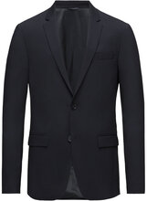 Stretch Wool Slim Suit Blazer Suits & Blazers Blazers Single Breasted Blazers Marineblå Calvin Klein*Betinget Tilbud