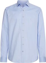 Twill Easy Care Fitted Shirt Tops Shirts Tuxedo Shirts Blue Calvin Klein