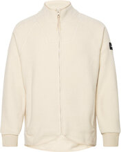 Premium Polar Fleece Jacket Tops Sweatshirts & Hoodies Fleeces & Midlayers Cream Calvin Klein