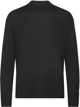 Merino Mini Mock Neck Sweater Tops Knitwear Round Necks Black Calvin Klein