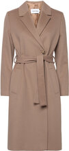 Essential Wool Wrap Coat Outerwear Coats Winter Coats Beige Calvin Klein*Betinget Tilbud