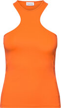 Stretch Jersey Racer Tank Tops T-shirts & Tops Sleeveless Orange Calvin Klein
