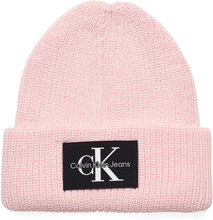 Monogram Beanie Wl Accessories Headwear Beanies Rosa Calvin Klein*Betinget Tilbud