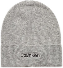 Essential Knit Beanie Accessories Headwear Beanies Grå Calvin Klein*Betinget Tilbud