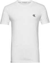 Ck Essential Slim Tee Tops T-shirts Short-sleeved White Calvin Klein Jeans