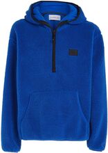 Sherpa Half Zip Hoodie Sweat-shirts & Hoodies Fleeces & Midlayers Blå Calvin Klein Jeans*Betinget Tilbud