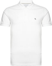 Ck Embro Badge Slim Polo Tops Polos Short-sleeved White Calvin Klein Jeans