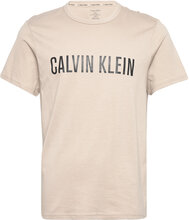S/S Crew Neck Underwear Night & Loungewear Pyjama Tops Beige Calvin Klein*Betinget Tilbud