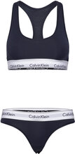 Unlined Bra Set Lingerie Bras & Tops Soft Bras Bralette Navy Calvin Klein