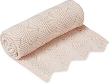 Scallop Knit Blanket Home Sleep Time Blankets & Quilts Rosa Cam Cam Copenhagen*Betinget Tilbud